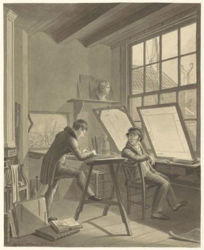 Studio of Jacob Ernst Marcus in the Rozenstraat, Amsterdam