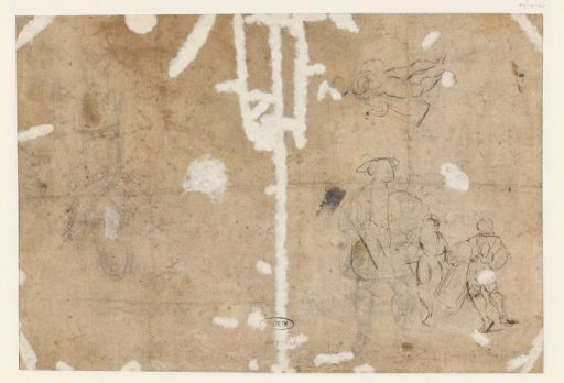 Sketch of a Nobleman and Three Drummers