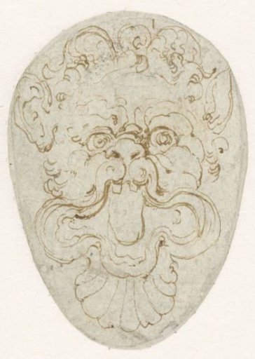 Satyr's head with open mouth