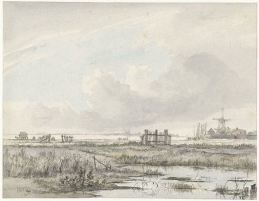 Marshy Landscape Outside a City