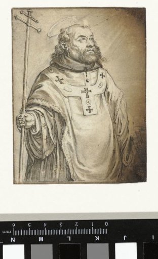 Standing Male Saint, Half-Length (St. Bonaventure?)