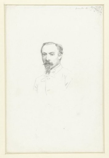 Portrait of a gentleman with beard and moustache, facing bust