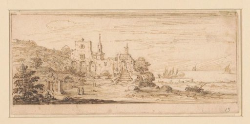 Coastal view with church of the Holy Trinity of Gaeta