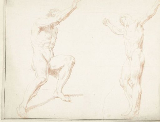 Studies of a seated and standing male nude