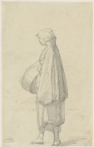 Standing woman with basket