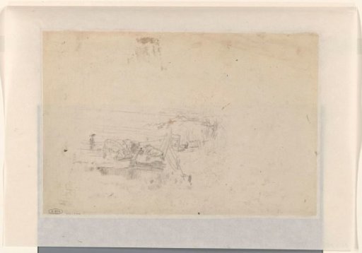 Sketch of cows by a fence