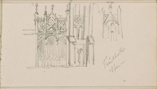 Detail of the architecture of the Trinkhalle in Hannover