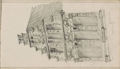 Building with a stepped gable at Haarlem