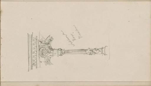 Column at the rear of the choir of the St. Bavo Church at Haarlem