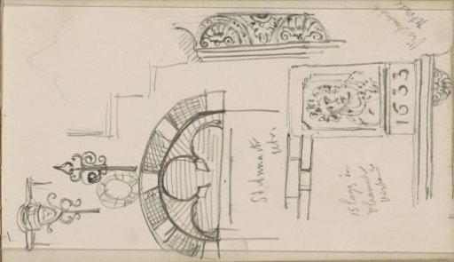 Details of facades from the Annastraat and Vismarkt at Utrecht