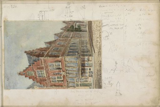 Corner building with a stepped gable
