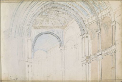 Interior of the Paleis voor Volksvlijt in Amsterdam