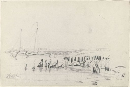 Coastal landscape with palisade