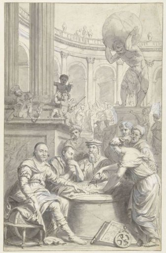 Title Page Design for Atlas Contractus by Johannes Janssonius van Waesberge