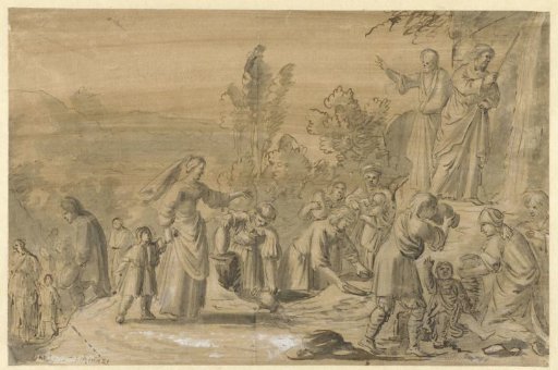 Moses Striking Water from the Rock