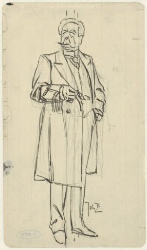 Standing man with a cigar in his mouth