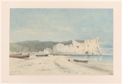 Coastal Landscape with White Chalk Cliffs