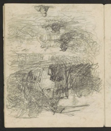 Figures by a house in the countryside and a landscape with figures
