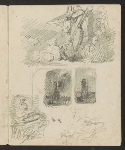 Still lifes and landscapes with a tower