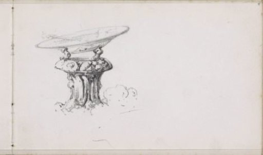 Bowl on an ornamental pedestal