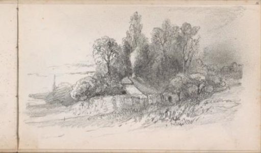 House among the trees in the countryside