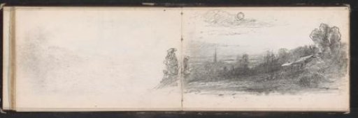Landscape with a House, Church Tower, and Trees