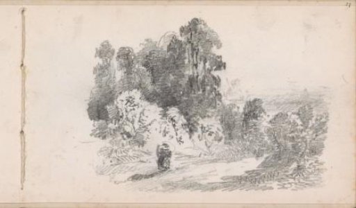 Landscape with a Figure on a Road Among the Trees