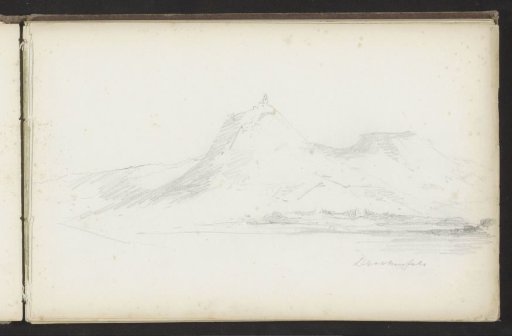 View of Drachenfels on the bank of the Rhine