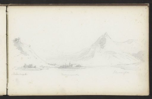 View of Rolandseck, the island of Nonnenwerth and Drachenfels on the Rhine