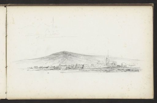 Town at the foot of a mountain