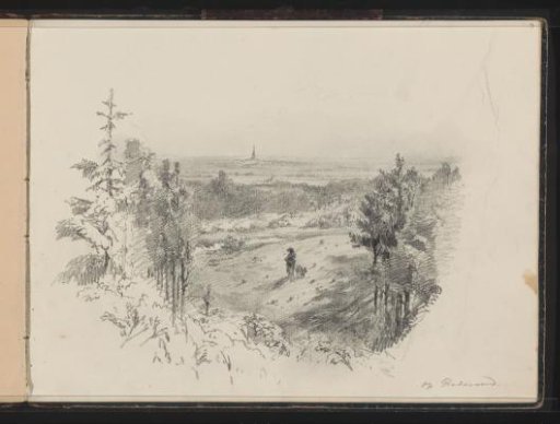 Figure with a dog on the Rhederoord estate