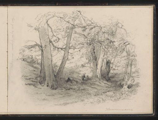 Figures on a path near the Hunnenschans in Oosterbeek