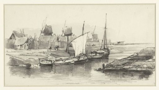 View in a French or Belgian coastal town