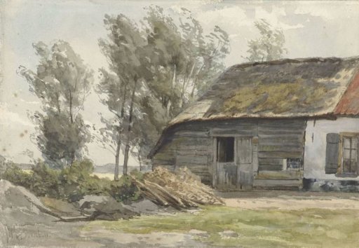 Farmhouse with barn