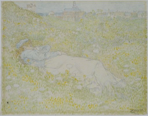 Reclining Woman in the Dunes near Noordwijk