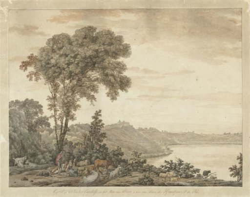 View of Castel Gandolfo and the Lake of Albano