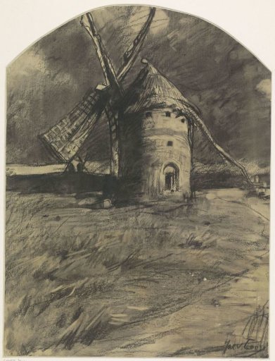 Dilapidated windmill