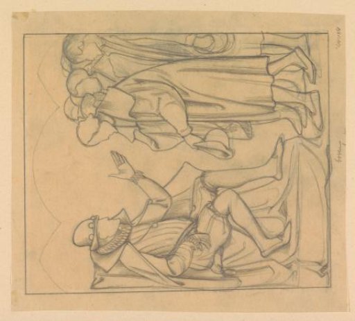 Design for a wall painting in the Beurs van Berlage: Captain Hooft with his seven sons with King Frederick II of Denmark