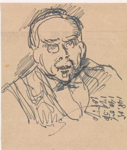 Portrait of a gentleman with spectacles, three-quarter view to the right