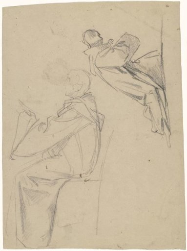 Studies of a Seated and a Kneeling Monk