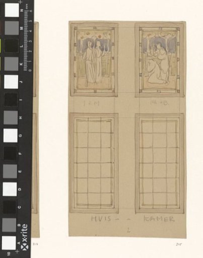 Design for Stained Glass with Jupiter, Mercury, Philemon and Baucis