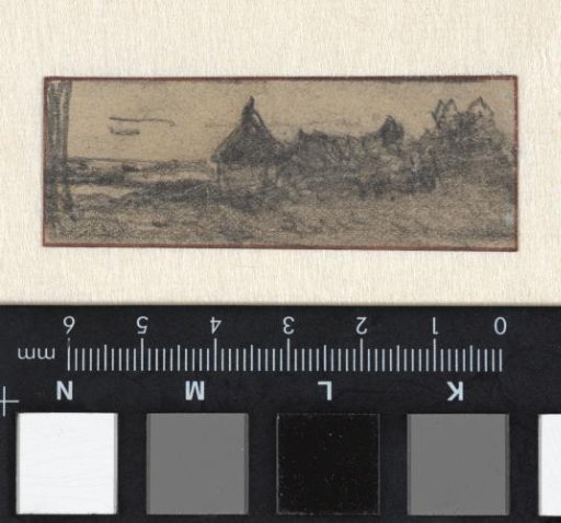Sketch of a landscape with house