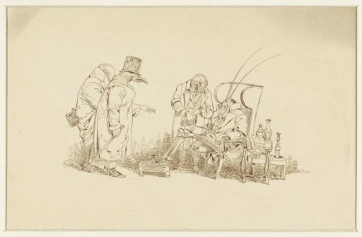 Slugs as doctors visiting a sick grasshopper