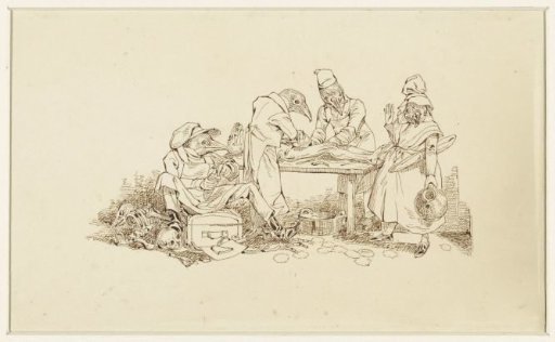 Birds performing a dissection