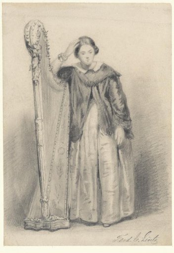 Standing Woman with Harp