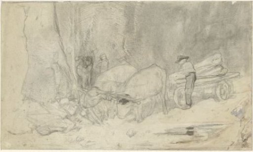 Ox wagon on mountain road