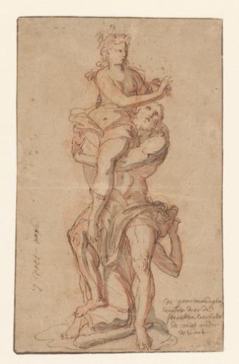 Design for a statue group with the personifications of Generosity, Strength and Envy