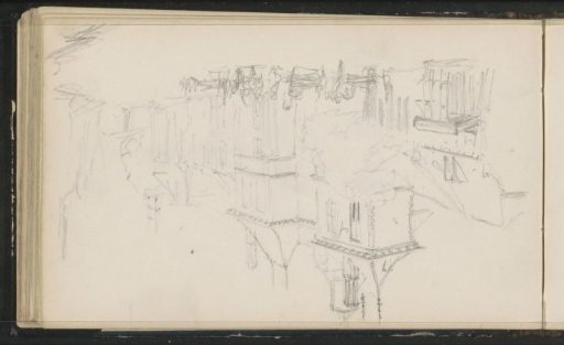 View of buildings on a street or square, possibly in Middelburg