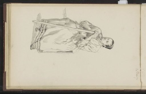 Seated woman with a stick