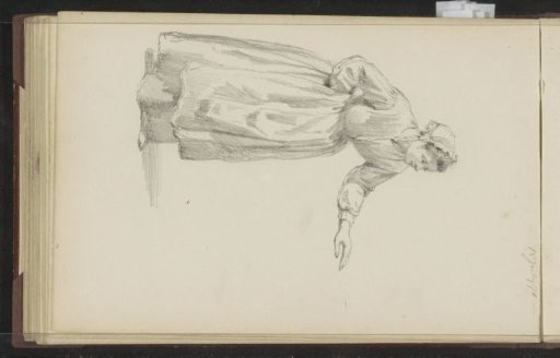 Woman with her left arm outstretched